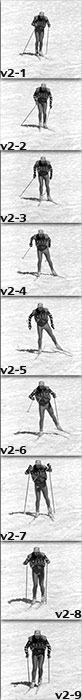 nordic V-2 skate technique
